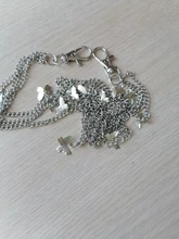 Llavero Punk Hip-hop de tres capas para mujer, cadena de pantalones vaqueros de Metal largo, accesorios de ropa, joyería