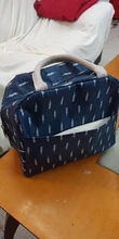 Fiambrera enfriadora para la comida de mujer y niños, bolsa de lona aislada portátil de patrón funcional, bolso térmico para picnic, almuerzo