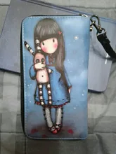 Billetera larga con estampado de dibujos animados para chicas, billetera de alta calidad duradera de PU estándar, carteras encantadoras de gran capacidad para mujeres