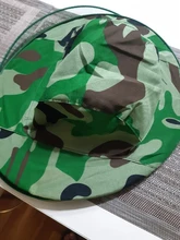 Camuflaje sombrero de pesca de mantener los insectos Mosquito Net prevención tapa de malla de pesca al aire libre sombrilla solitario cuello cubierta de la cabeza
