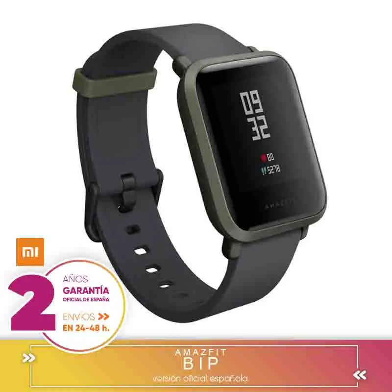  -Plaza Garantia-Amazfit Bip Para Xiaomi Relojes Deportivos con GPS Bluetooth IP68 Pantalla Táctil M