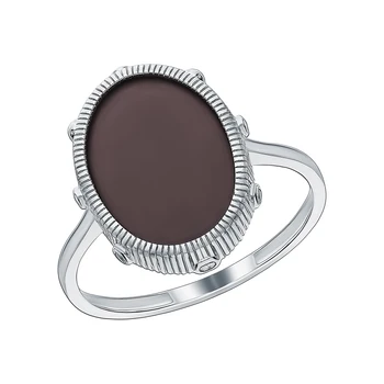 

Silver ring with ceramics and cubic zirconia sunlight sample 925