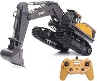Mexico Stocks Huina 1592/1593/1594 Metal  1/14 Scale RC Excavator Remote Control Digger Construction Vehicle Model 1