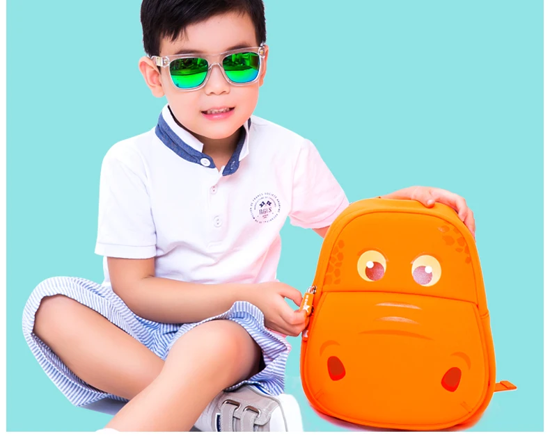 Nohoo Hippo children's backpack for boys and girls animal neoprene Hippo