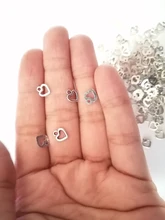 100 Uds. Charms Lovely Heart 8x6mm artesanía hecha a mano Fabricación de colgantes fit, color plata tibetana Vintage, DIY para pulsera collar