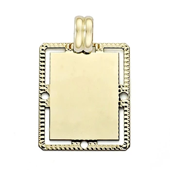 

18k gold pendant veneer edge carved 26mm. [7559GR] -Customizable-RECORDING INCLUDED IN THE PRICE