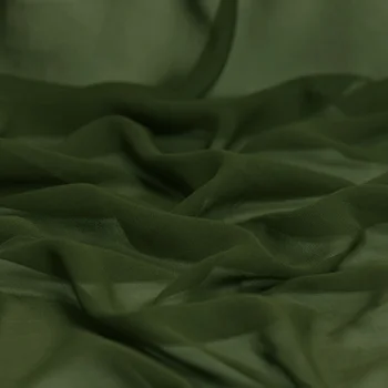 

100% pure silk georgette 8mm 114cm 45"width olive branch color mulberry silk fabric for dress, shirt NO.85