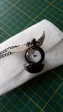 Reloj Retro Steampunk para hombres y mujeres y niños, reloj de bolsillo de cuarzo en forma de bola, suave, a la moda, suéter, alas de Ángel, collar, cadena, regalos