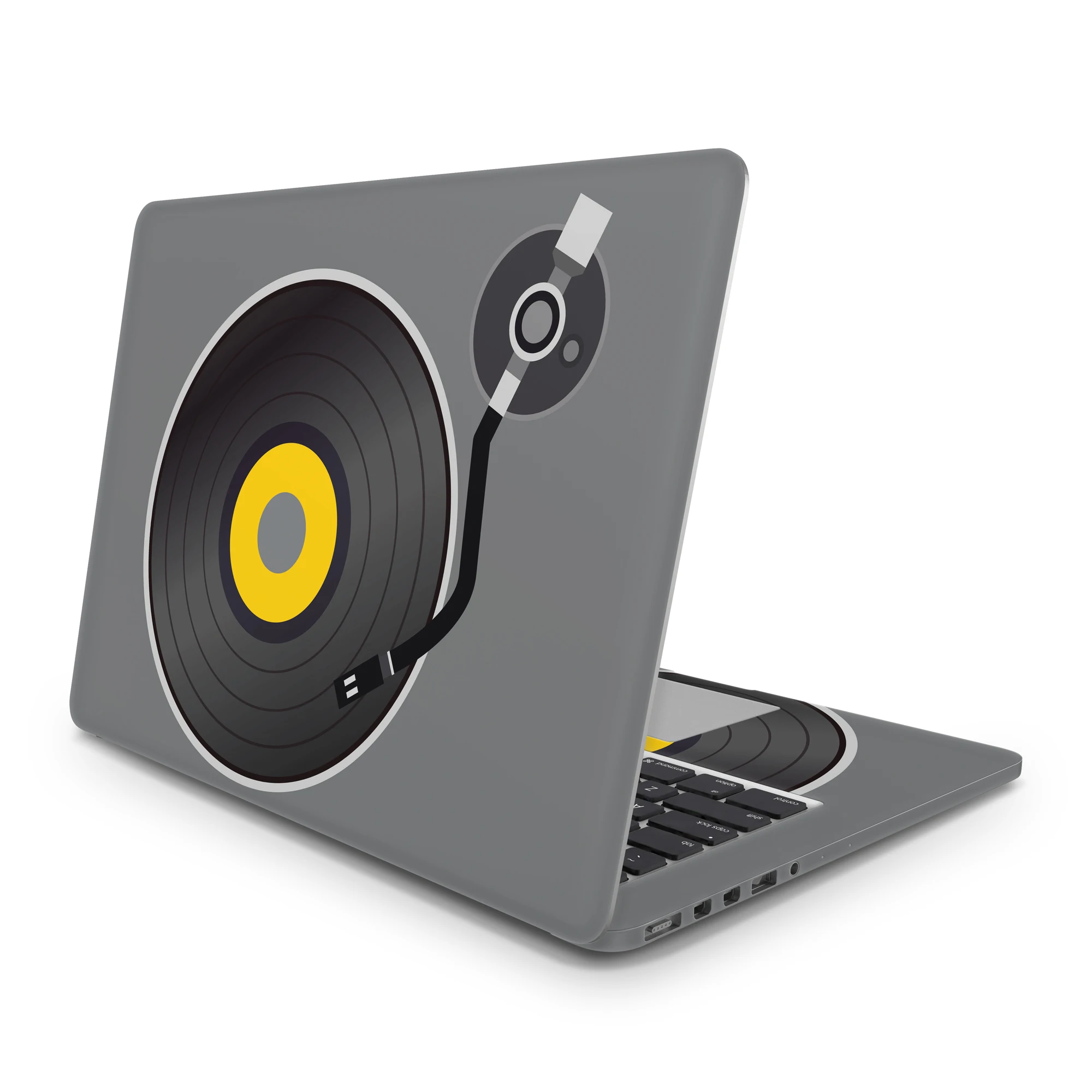 Sticker Master Retro Vinyl Record Player Laptop Vinyl Sticker Skin Cover Per 10 12 13 14 15.4 15.6 16 17 19 "Inc Notebook Decal Per Macbook,Asus,Acer,