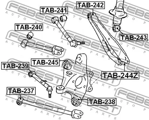 Сайлентблок цапфы плавающий Toyota Crown/Majesta GRS18#/UZS18# 0