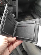 Billetera de cuero de negocios para Hombre, Billetera de marca de lujo, monedero delgado para Hombre, Billetera delgada para tarjetas de crédito, Portafoglio