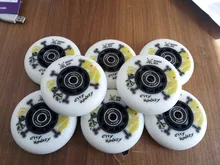 Rueda de patín de PU, rueda blanca, 85 A 76 mm 80mm, mono de ciudad, envío gratis