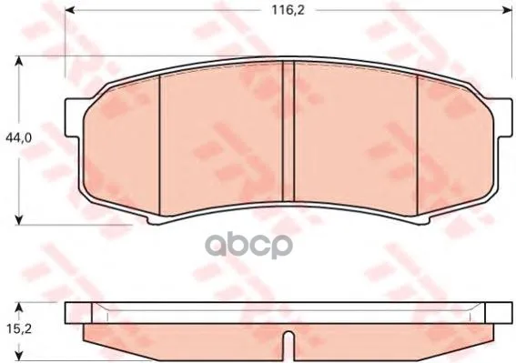 Колодки Тормозные Toyota Lc 80/90/120 90/Mitsubishi Pajero 3.8/3.2d 06 Задние Trw/Lucas Gdb3464 TRW/Lucas арт. GDB3464