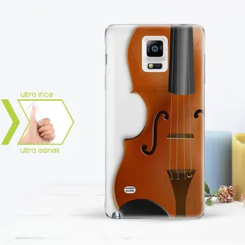 

Personalized Custom Samsung Galaxy Note 4 Slim Clear Silicone Phone Cover (Violin Themed)