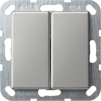 

Gira S-55 steel switch two-key with самовозвратом 0125600