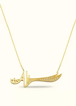 

Hz. Ali Zulfiqar Sword Gold Necklace 02-334-K1182