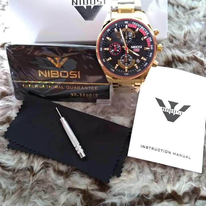 NIBOSI Men Watches Top Luxury Brand Steel Waterproof Sport Quartz Watch Men Fashion Date Clock Watch Relogio Masculino photo review