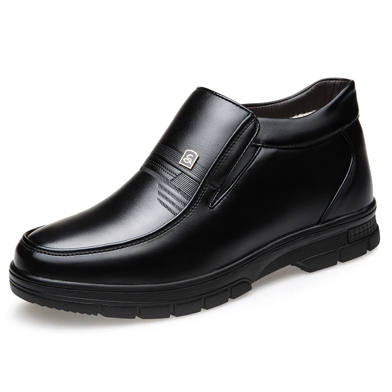 Ceny 2019 nowo mężczyzna zimowe buty jakości skórzane buty z mikrofibry marki białe ciepłe zagęścić wewnętrzne buty 38 44 człowiek śnieg skórzane buty