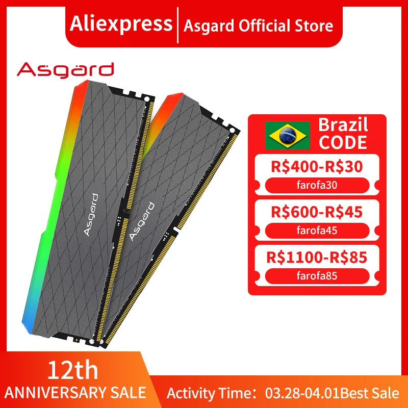  Asgard W2 series RGB ОЗУ ddr4 8GBx2 16GBx2 3200MHz PC4-25600 1,35 V двухканальная потрясающая оперативная память для настольного компьютера