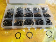 NINDEJIN-Juego de anillos de retención de presión, clip de circlip externo, acero inoxidable, acero al carbono, 5-19mm, 480 Uds.