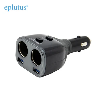 

12V-24V Car Cigarette Lighter Socket Splitter Plug USB Charger Adapter Detection For Phone Eplutus FC 222 MP3 DVR Accessories