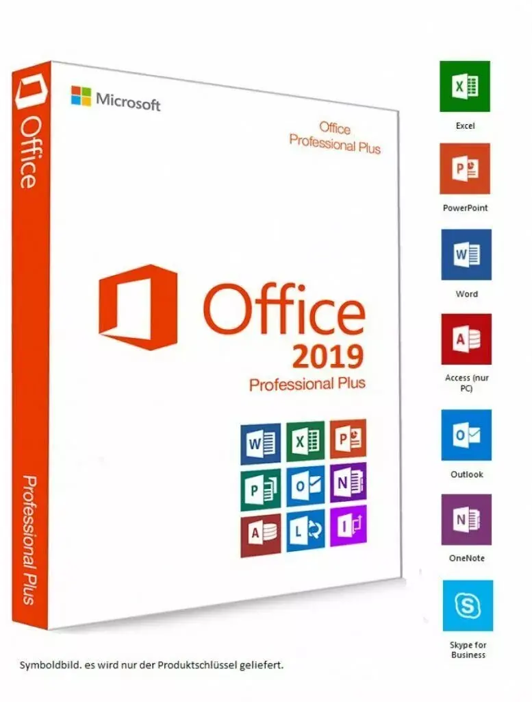 Offic. E-clé Professional nelle Plus, 2019, 32/64 bits, authentique