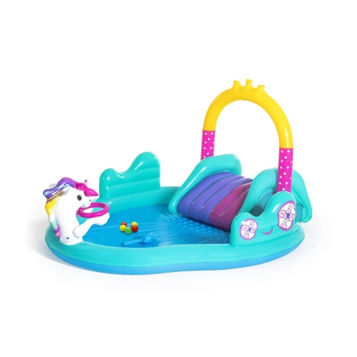 leeuwerik Verdachte Celsius Inflatable Game Children's Center With Slide "magical Unicorn", 274  Х198х137см, 2 +, Patch, Bestway, For Games, Item No. 53097 - Pool  Accessories - AliExpress