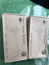 TISHRIC-MINI cámara endoscópica Digital para limpieza de orejas, endoscopio médico para teléfono inteligente Android, USB HD, cuchara Visual para la oreja, 5,5mm, 0.3MP