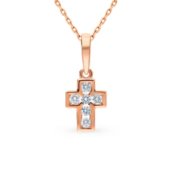 

Gold pendant with diamonds sunlight sample 585