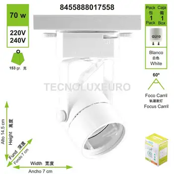 

FOCO CARRIL GU10 220V ALUMINIO BLANCO 17558