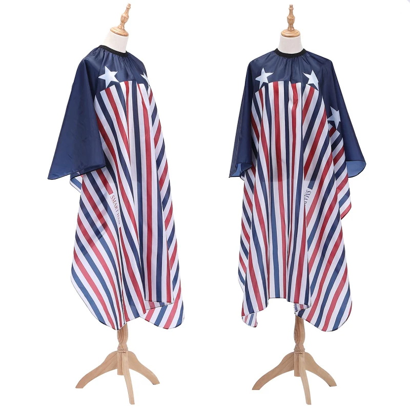 

New Haircut Cloth Hairdressing Barber Cloth American Flag Pattern Apron Polyester Hair Cape Styling Design Supplies Salon Gown