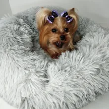 Saco de dormir en invierno para mascotas, caseta de lecho de gatos y perros supersuave, saco de dormir largo y afelpado para cachorros, esterilla portátil, tamaño de 46/50/60cm