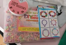 700 unids/set 24 rejilla granos coloridos creativo juguetes para niñas de la joyería DIY hecho a mano haciendo rompecabezas Kit de Artes y Oficios de juguete de los niños