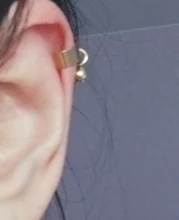 Pendientes de oro rosa en forma de U para mujer, pendientes de Clip femeninos sin Piercing