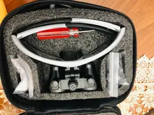 Binocular de aumento 3,5x, lupa quirúrgica con luz LED, lámpara de lupa de operación médica