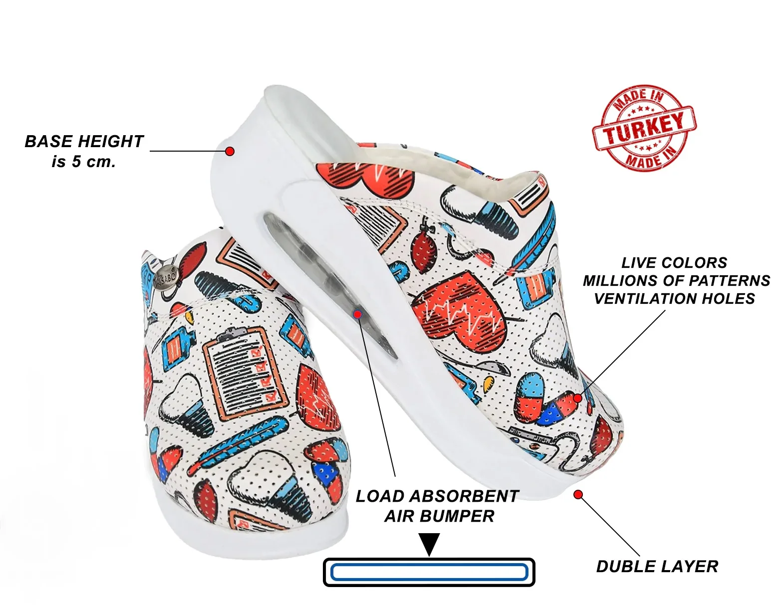 Lady Swagger Based Handmade 2023 Pantofole Ortopediche Sabo Modelli Doctor Nurse Hospital & Nursing Zoccoli In Pelle E Zoccoli Da Donna