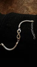 Pulsera Infinity con diamantes de imitación para hombre y mujer, joyería