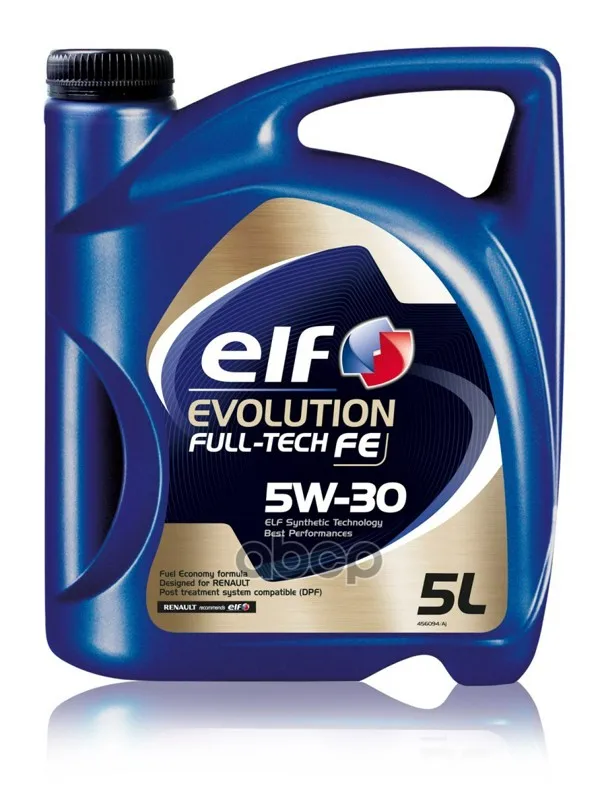 ELF Масло Моторное Синтетическое 5л- Evolution Full Tech Fe 5w30 С4, С3 Renault Diesel С Сажевым Фильтром Rn0720