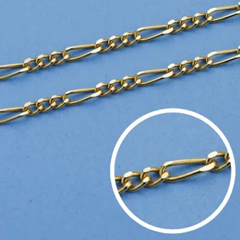 

18k gold chain 60cm. Link 3x1 width 2mm. [AB0708]