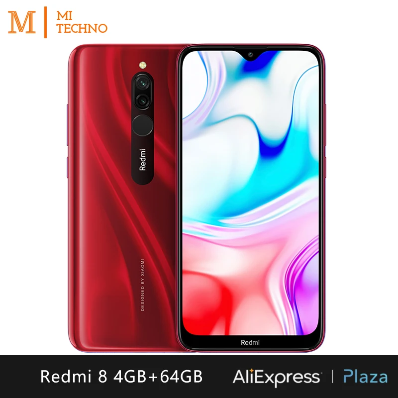  Xiaomi Redmi 8 Smartphone (4GB RAM 64GB ROM phone mobile free new cheap battery 5000 mAh) [Global V