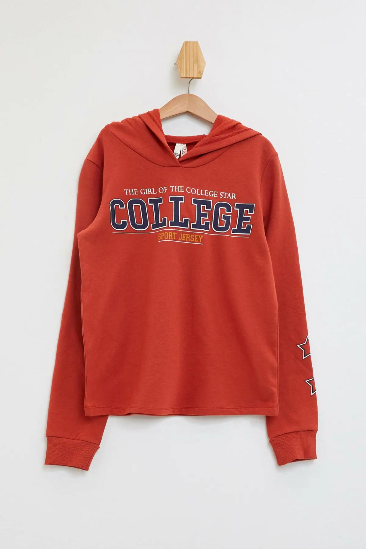 

DeFacto Girl Autumn Red Color Hoodies Girls Casual Hooded Pullovers Letter Prints Kids Sweat Shirt-L2313A619AU