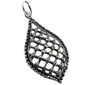 

Pendant 925 sterling silver m oval oxidized openwork [AB2743]