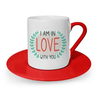 

Personalized Valentine 'S Day Themed Red Turkish coffee Cup-62