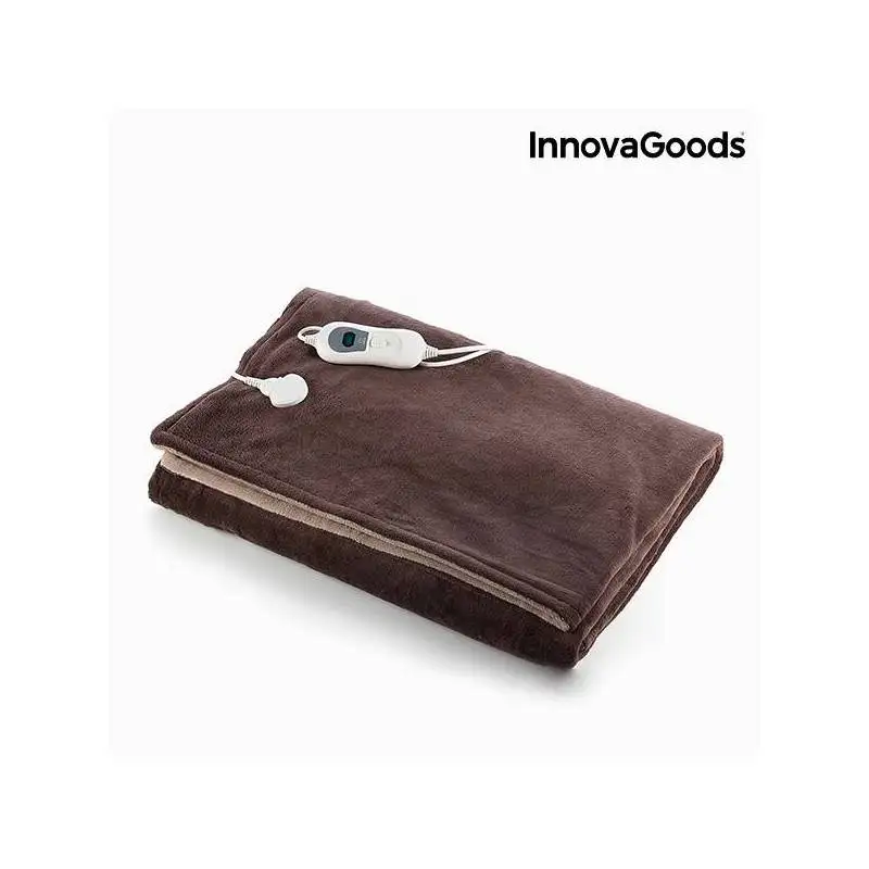 Электрическое одеяло из флиса InnovaGoods 160x120 см 120 Вт коричневое
