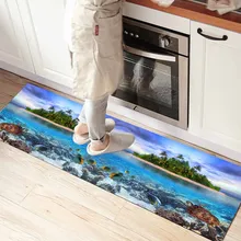 Else тропический морской остров под водой мир 3d принт Нескользящая микрофибра кухня счетчик современный декоративный моющийся коврик
