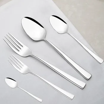 

River Sea Simple 60 Piece 12 Personality Big Fork Spoon Team