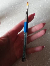 PinPai-pincel para manicura con diamantes de imitación, mango de Metal con diamante, pintura de uñas acrílicas, Gel UV