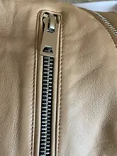 Biker Jacket Coat Motorcycle Sheep-Leather Real-Sheepskin Women Rivet Spring Fashion