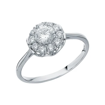 

Silver ring with cubic zirconia sunlight sample 925