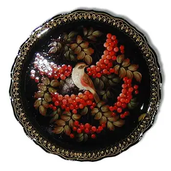 

Tray zhostovsky round Rowan 45